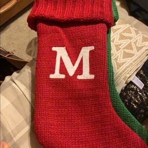 Stocking with “m” initial
